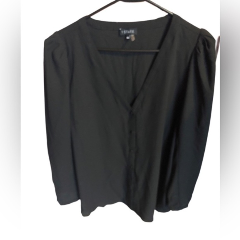 NWT 1. State Button Down V Neck Blouse Size XXl